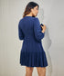 Detail Vneck Cotton Mini Dress